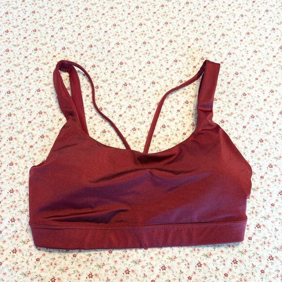 Athleta exhale shine decadent red sports bra - Picture 3 of 5